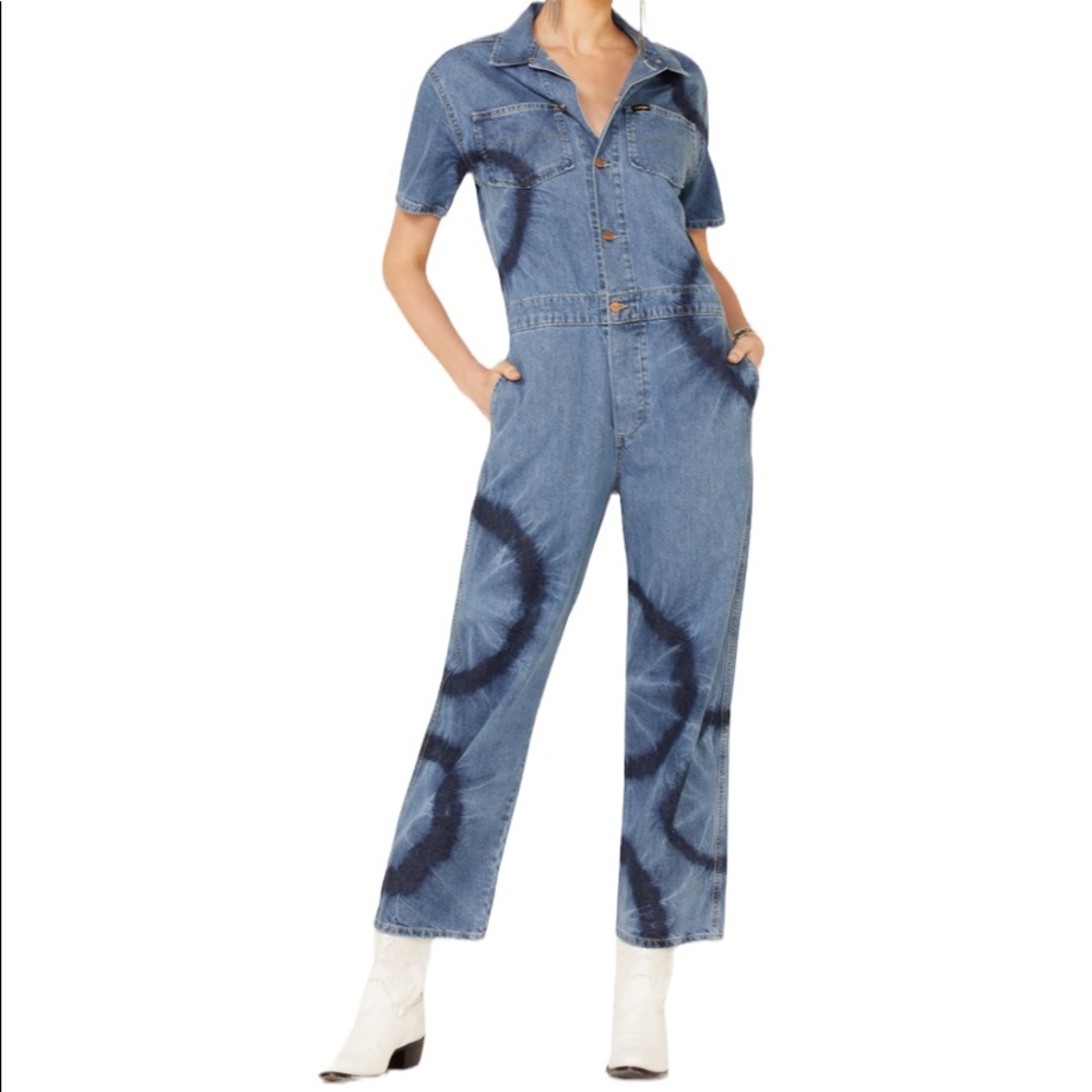 Wrangler Modern Women's Denim Tie-Dye Boiler Jumpsuit